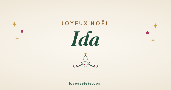 Image « Joyeux Noël Ida » au format large