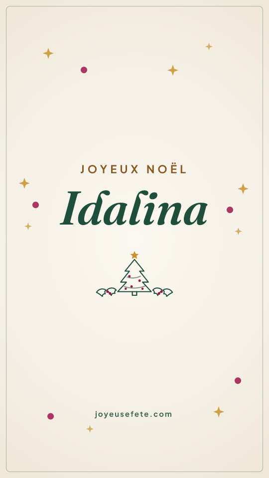 Image « Joyeux Noël Idalina » au format story