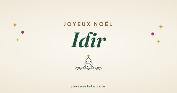 Image « Joyeux Noël Idir » au format large