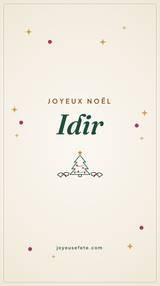 Image « Joyeux Noël Idir » au format story