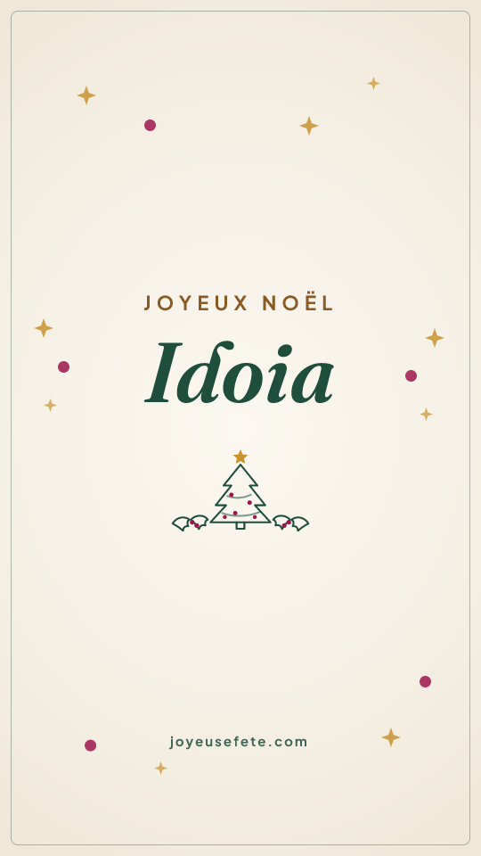 Image « Joyeux Noël Idoia » au format story