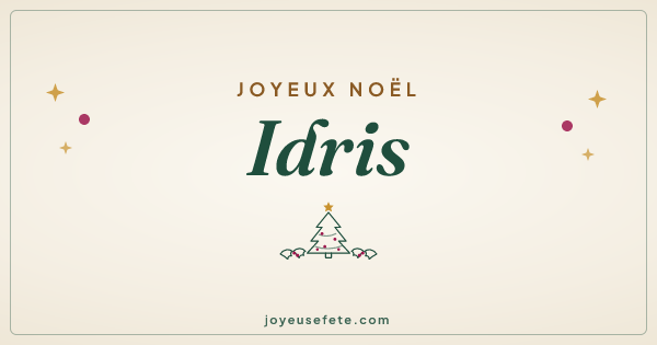 Image « Joyeux Noël Idris » au format large