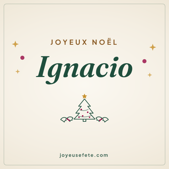 Image carrée « Joyeux Noël Ignacio » pour WhatsApp
