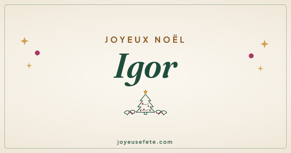 Image « Joyeux Noël Igor » au format large