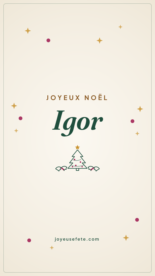 Image « Joyeux Noël Igor » au format story