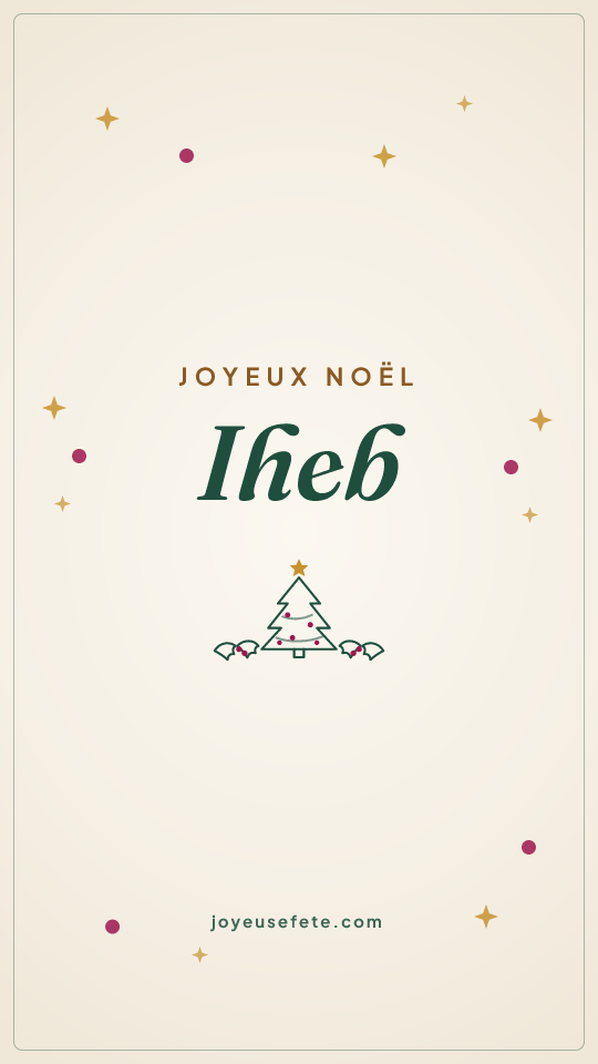Image « Joyeux Noël Iheb » au format story