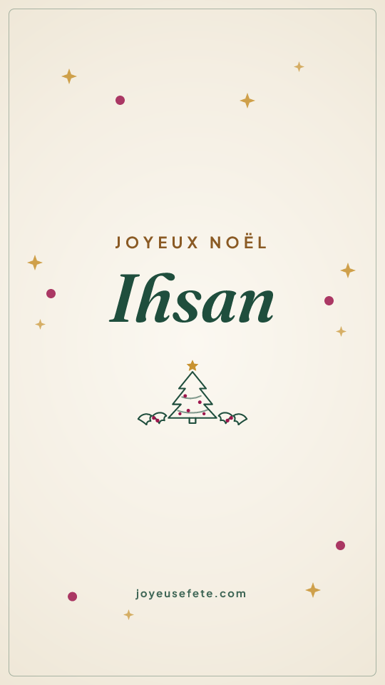 Image « Joyeux Noël Ihsan » au format story