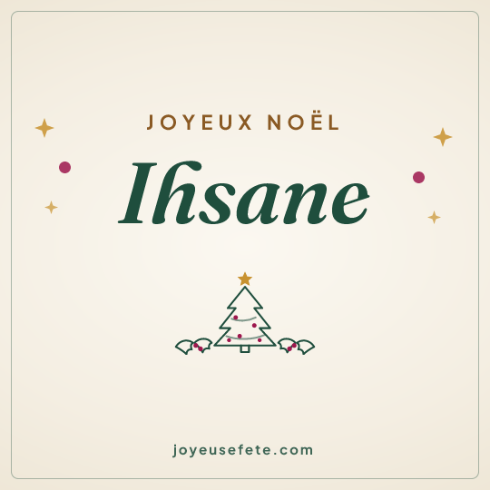 Image carrée « Joyeux Noël Ihsane » pour WhatsApp