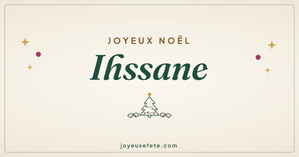 Image « Joyeux Noël Ihssane » au format large