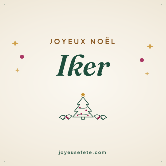 Image carrée « Joyeux Noël Iker » pour WhatsApp