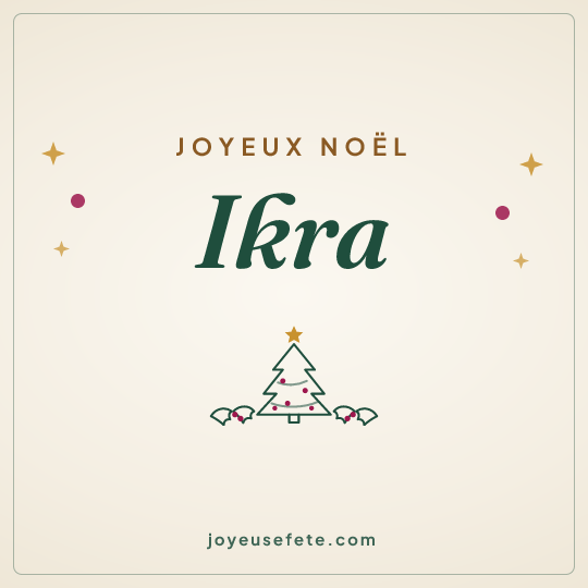 Image carrée « Joyeux Noël Ikra » pour WhatsApp
