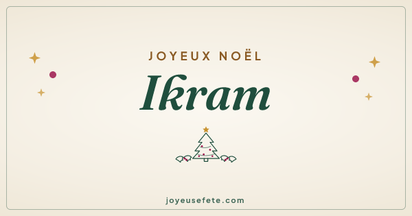 Image « Joyeux Noël Ikram » au format large