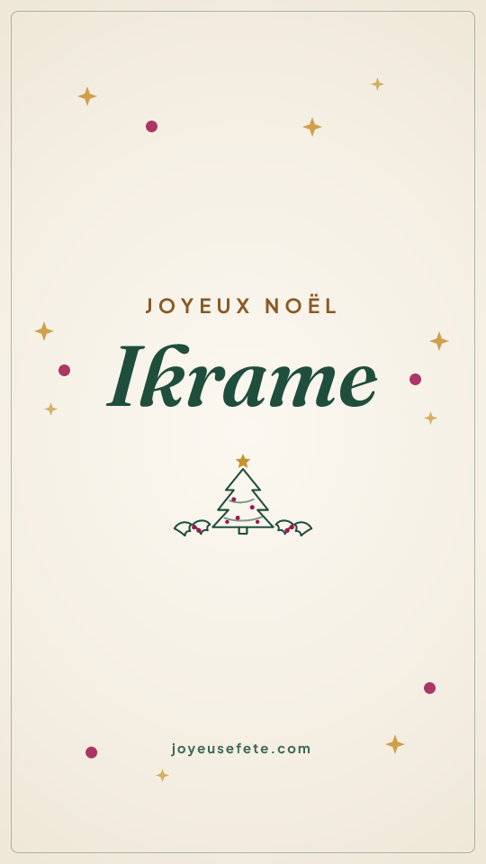 Image « Joyeux Noël Ikrame » au format story