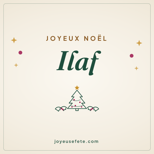 Image carrée « Joyeux Noël Ilaf » pour WhatsApp
