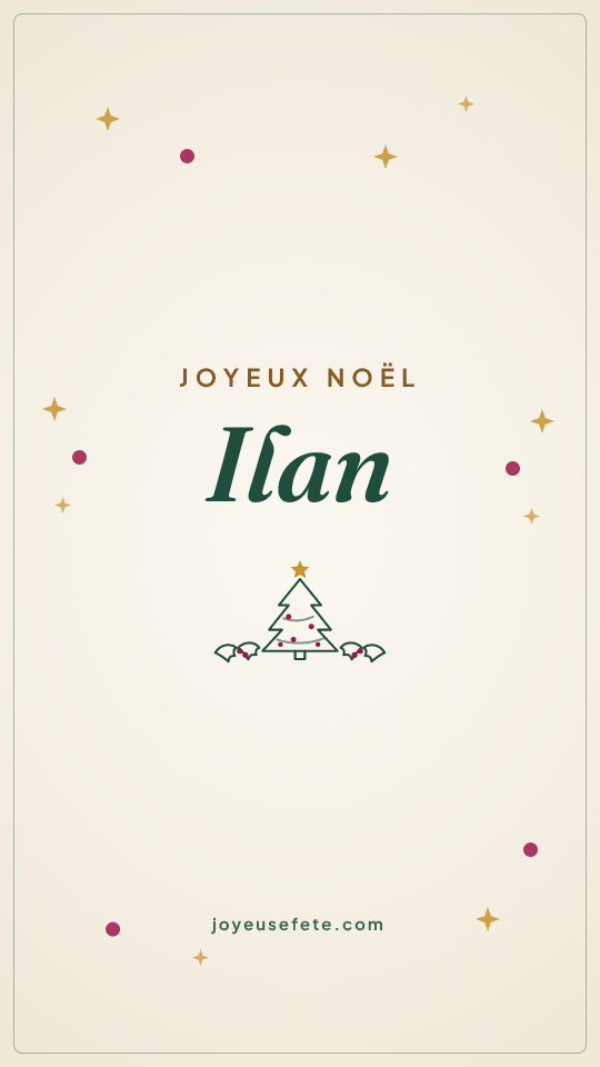 Image « Joyeux Noël Ilan » au format story