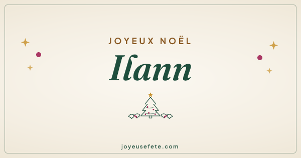 Image « Joyeux Noël Ilann » au format large