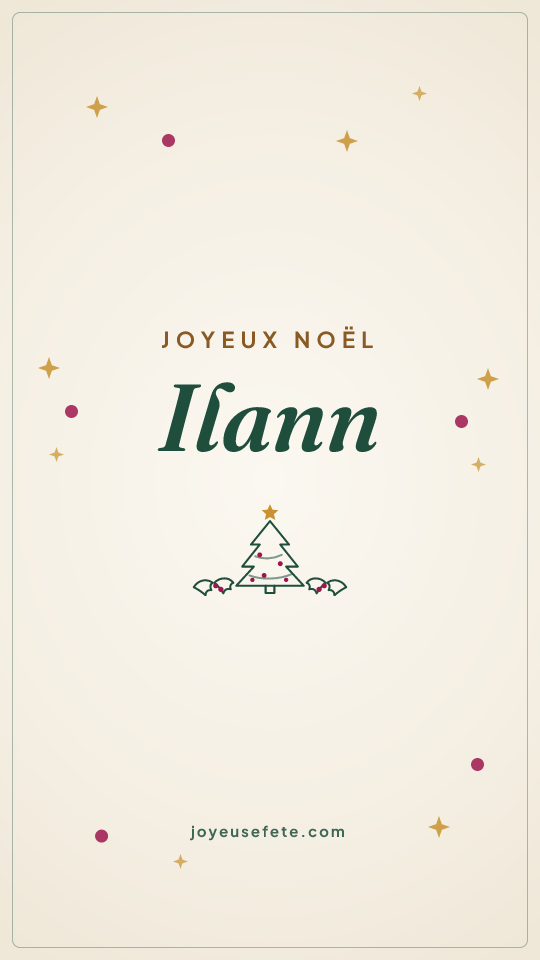 Image « Joyeux Noël Ilann » au format story