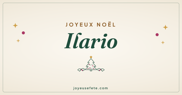 Image « Joyeux Noël Ilario » au format large