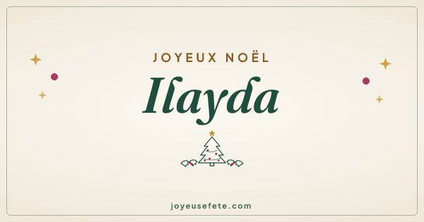 Image « Joyeux Noël Ilayda » au format large
