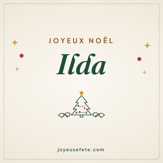 Image carrée « Joyeux Noël Ilda » pour WhatsApp