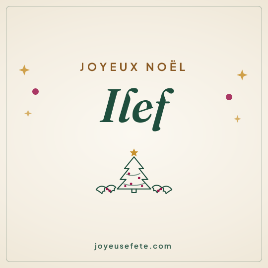 Image carrée « Joyeux Noël Ilef » pour WhatsApp