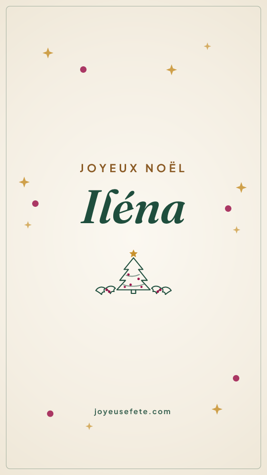 Image « Joyeux Noël Iléna » au format story