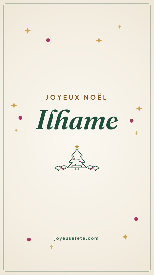 Image « Joyeux Noël Ilhame » au format story
