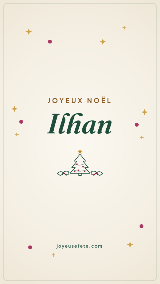 Image « Joyeux Noël Ilhan » au format story