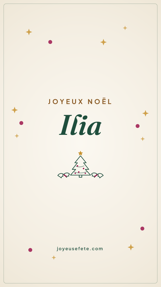 Image « Joyeux Noël Ilia » au format story