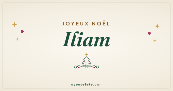 Image « Joyeux Noël Iliam » au format large