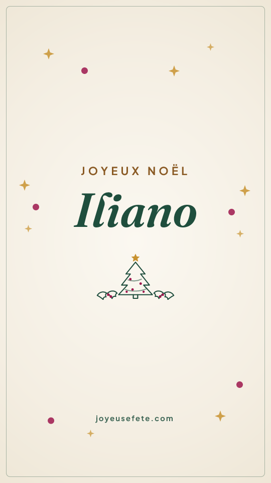 Image « Joyeux Noël Iliano » au format story