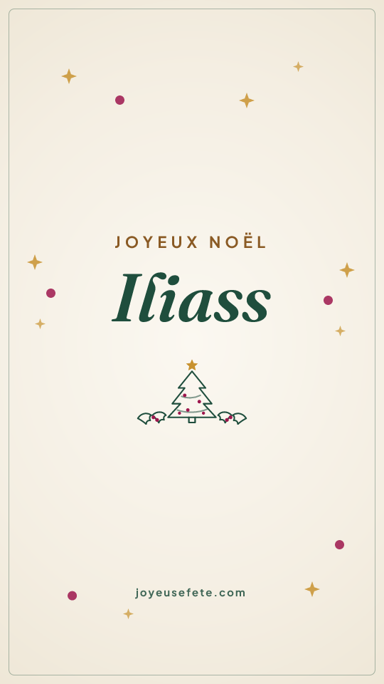 Image « Joyeux Noël Iliass » au format story