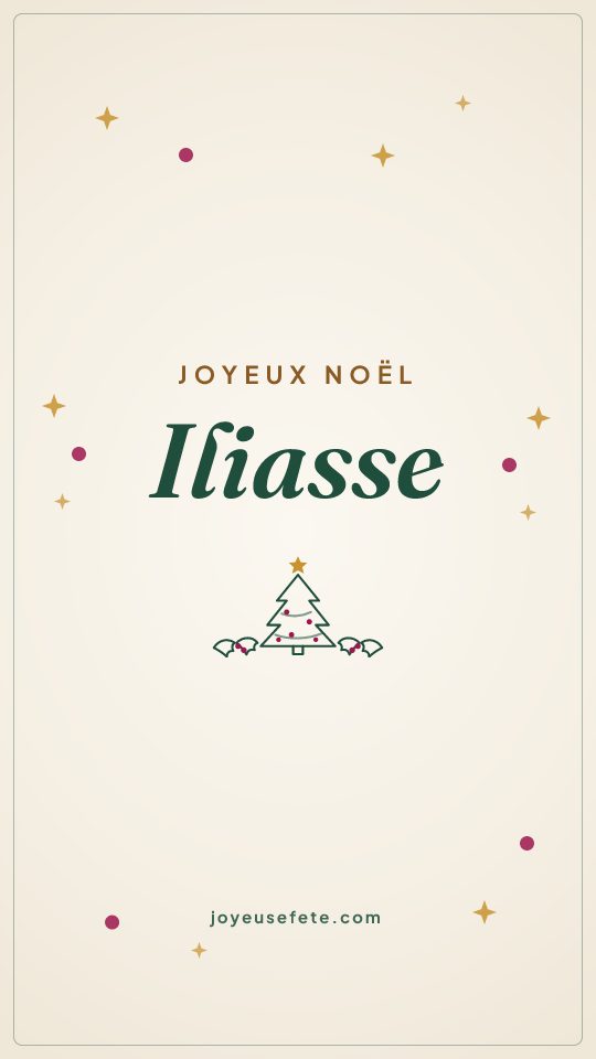 Image « Joyeux Noël Iliasse » au format story