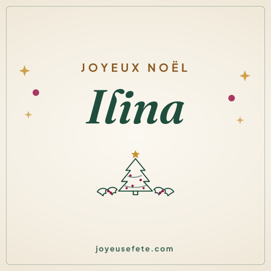 Image carrée « Joyeux Noël Ilina » pour WhatsApp