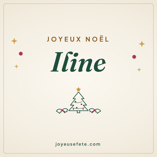 Image carrée « Joyeux Noël Iline » pour WhatsApp