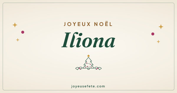 Image « Joyeux Noël Iliona » au format large
