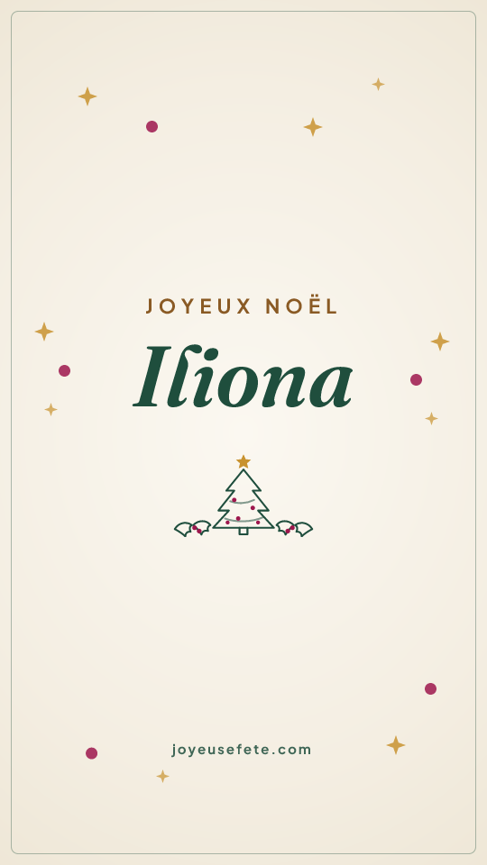 Image « Joyeux Noël Iliona » au format story