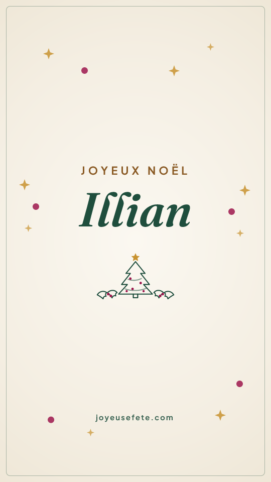 Image « Joyeux Noël Illian » au format story
