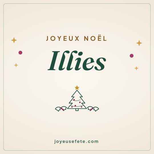 Image carrée « Joyeux Noël Illies » pour WhatsApp