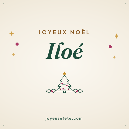 Image carrée « Joyeux Noël Iloé » pour WhatsApp