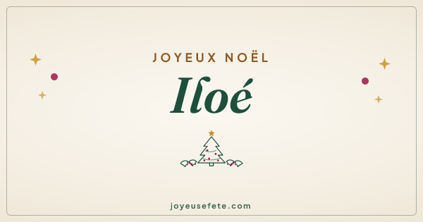 Image « Joyeux Noël Iloé » au format large