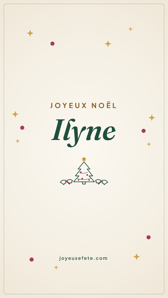 Image « Joyeux Noël Ilyne » au format story