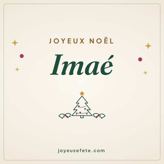Image carrée « Joyeux Noël Imaé » pour WhatsApp