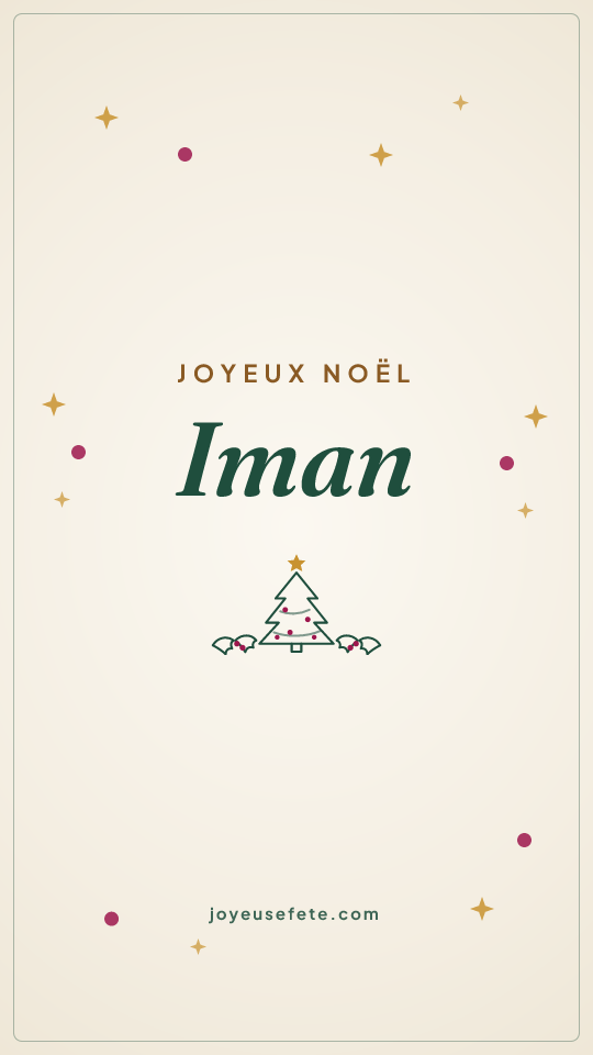 Image « Joyeux Noël Iman » au format story