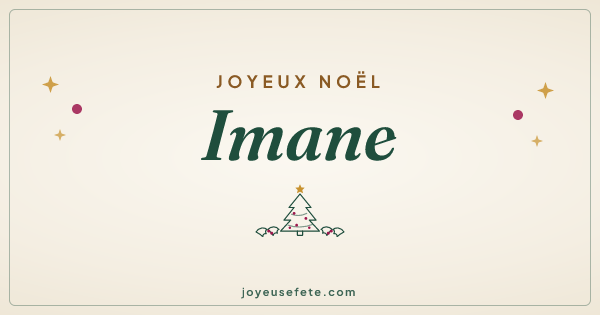 Image « Joyeux Noël Imane » au format large