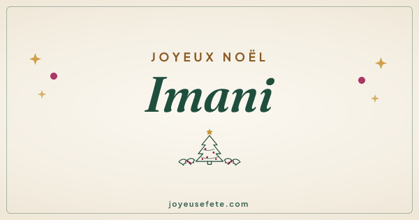 Image « Joyeux Noël Imani » au format large