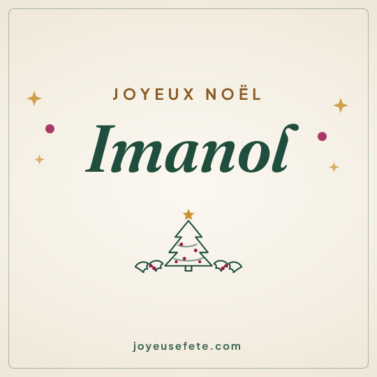 Image carrée « Joyeux Noël Imanol » pour WhatsApp
