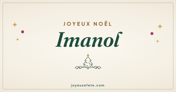 Image « Joyeux Noël Imanol » au format large