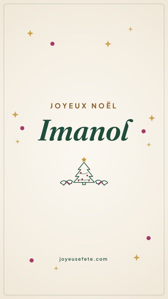 Image « Joyeux Noël Imanol » au format story