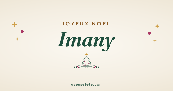 Image « Joyeux Noël Imany » au format large